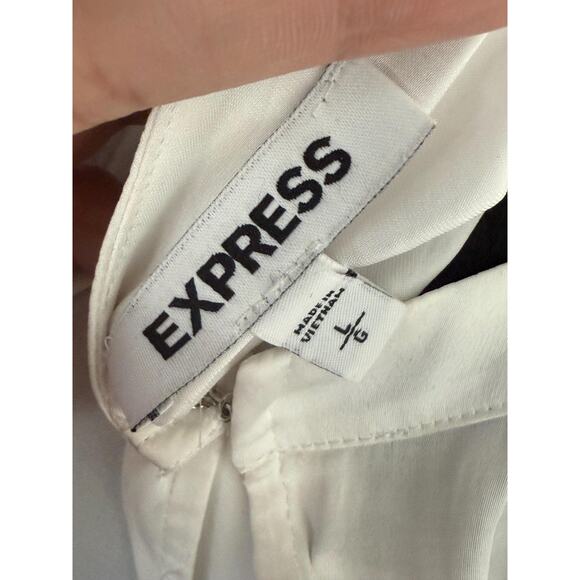 Express Women's white Sleeveless Top Size Large Side tie detail NWT - Picture 4 of 4